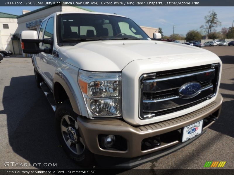 Oxford White / King Ranch Chaparral Leather/Adobe Trim 2014 Ford F250 Super Duty King Ranch Crew Cab 4x4