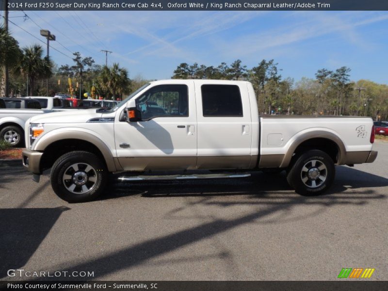 Oxford White / King Ranch Chaparral Leather/Adobe Trim 2014 Ford F250 Super Duty King Ranch Crew Cab 4x4