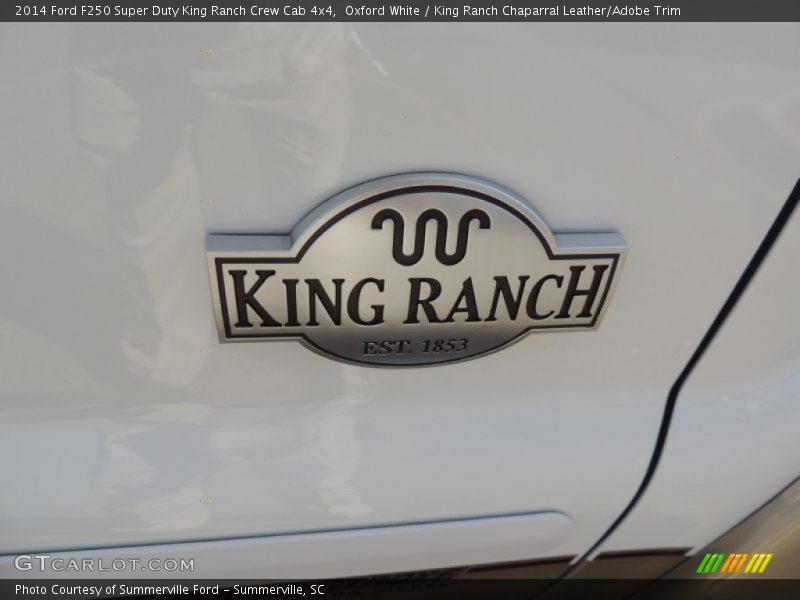 Oxford White / King Ranch Chaparral Leather/Adobe Trim 2014 Ford F250 Super Duty King Ranch Crew Cab 4x4