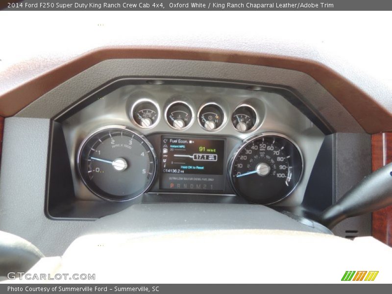 Oxford White / King Ranch Chaparral Leather/Adobe Trim 2014 Ford F250 Super Duty King Ranch Crew Cab 4x4