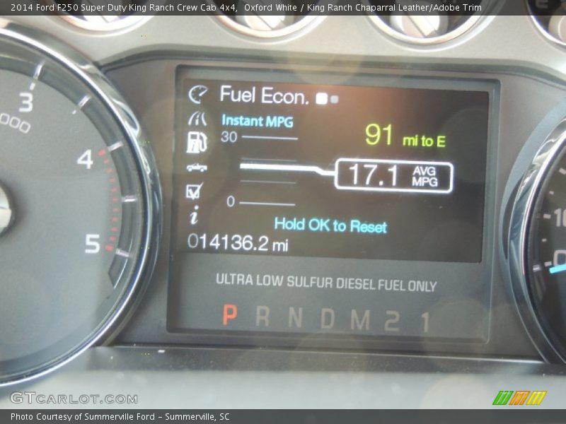 Oxford White / King Ranch Chaparral Leather/Adobe Trim 2014 Ford F250 Super Duty King Ranch Crew Cab 4x4