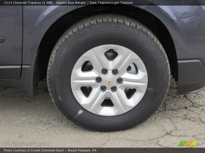 Atlantis Blue Metallic / Dark Titanium/Light Titanium 2014 Chevrolet Traverse LS AWD