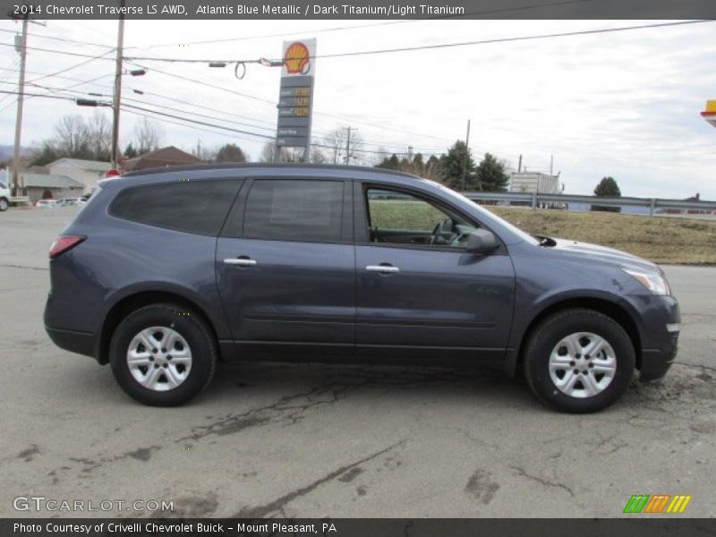 Atlantis Blue Metallic / Dark Titanium/Light Titanium 2014 Chevrolet Traverse LS AWD