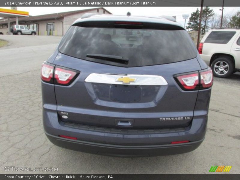 Atlantis Blue Metallic / Dark Titanium/Light Titanium 2014 Chevrolet Traverse LS AWD