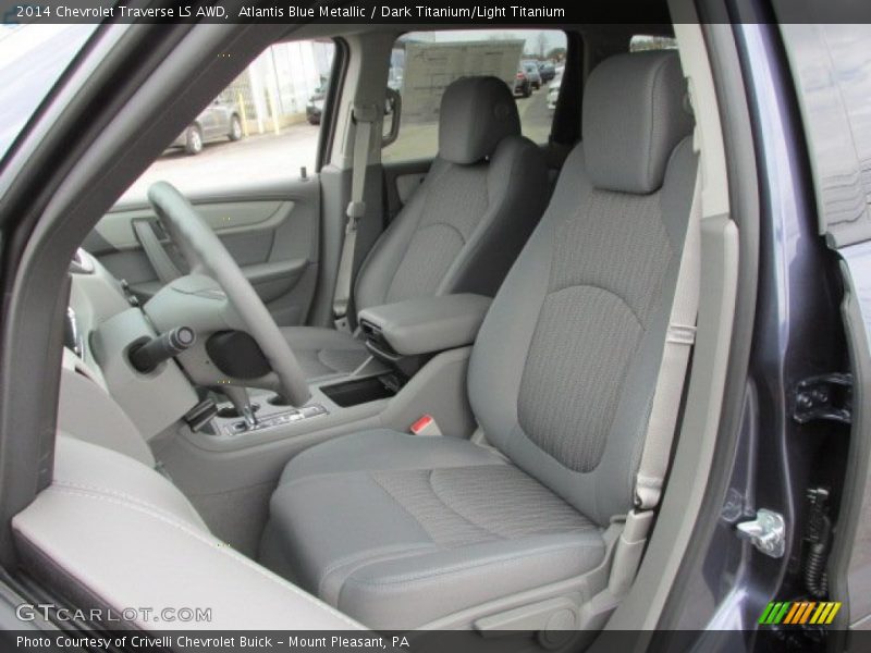 Atlantis Blue Metallic / Dark Titanium/Light Titanium 2014 Chevrolet Traverse LS AWD
