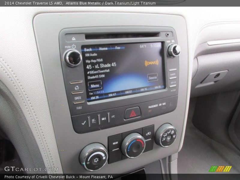 Atlantis Blue Metallic / Dark Titanium/Light Titanium 2014 Chevrolet Traverse LS AWD
