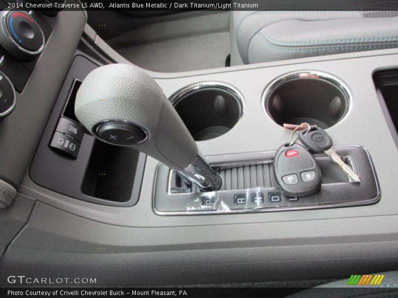 Atlantis Blue Metallic / Dark Titanium/Light Titanium 2014 Chevrolet Traverse LS AWD