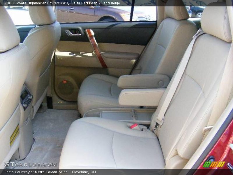 Salsa Red Pearl / Sand Beige 2008 Toyota Highlander Limited 4WD
