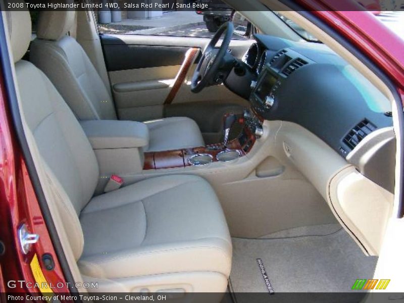 Salsa Red Pearl / Sand Beige 2008 Toyota Highlander Limited 4WD