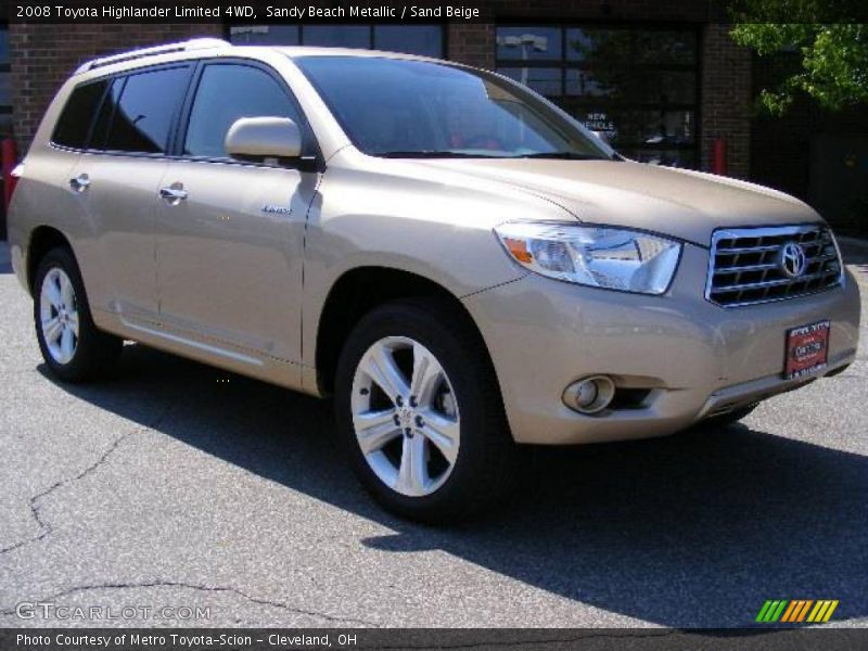 Sandy Beach Metallic / Sand Beige 2008 Toyota Highlander Limited 4WD