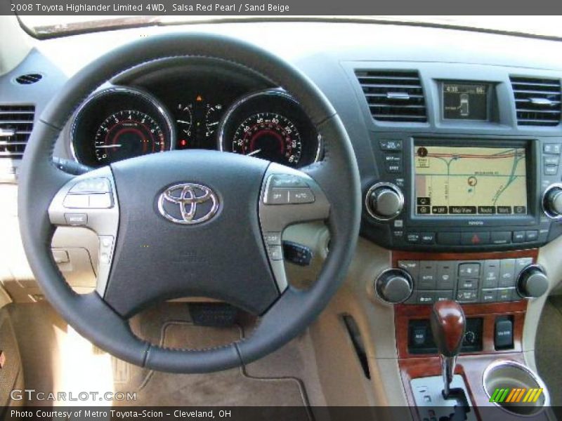 Salsa Red Pearl / Sand Beige 2008 Toyota Highlander Limited 4WD