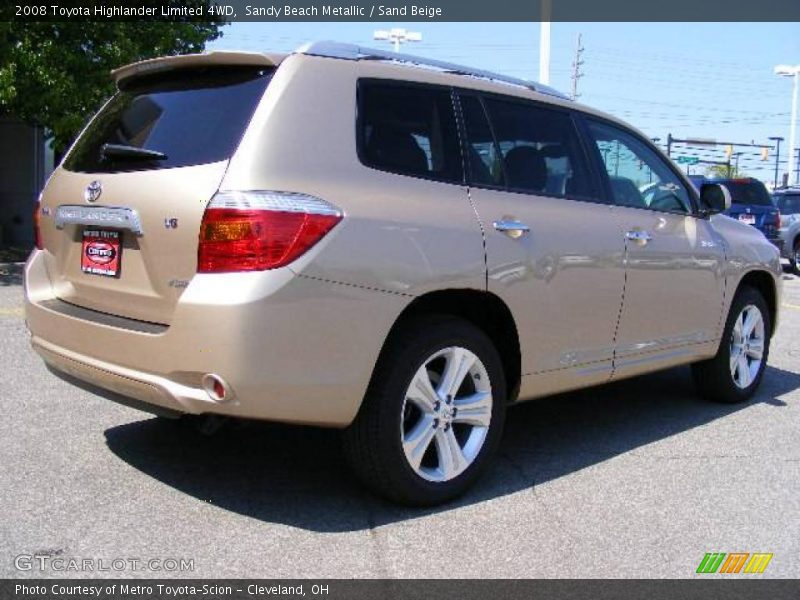 Sandy Beach Metallic / Sand Beige 2008 Toyota Highlander Limited 4WD
