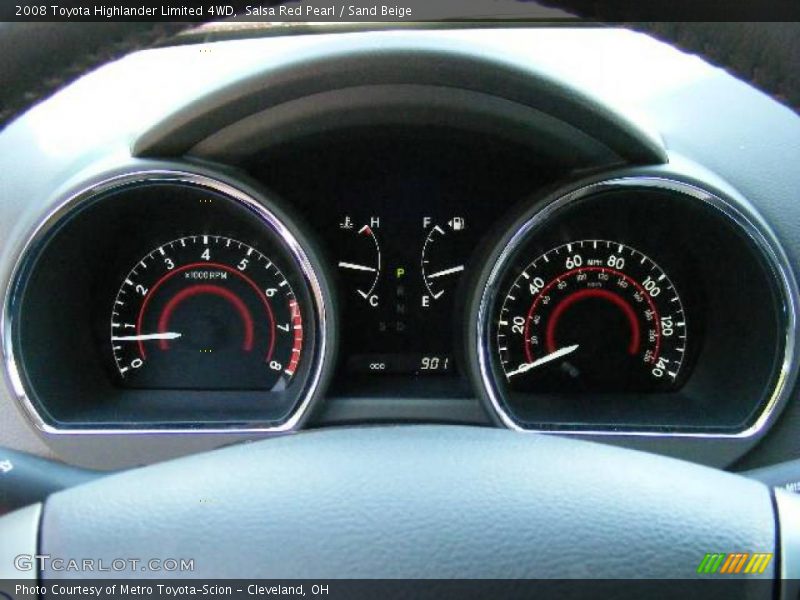 Salsa Red Pearl / Sand Beige 2008 Toyota Highlander Limited 4WD