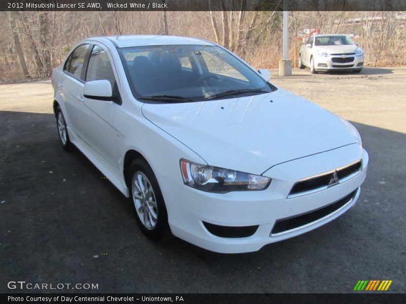 Wicked White / Black 2012 Mitsubishi Lancer SE AWD