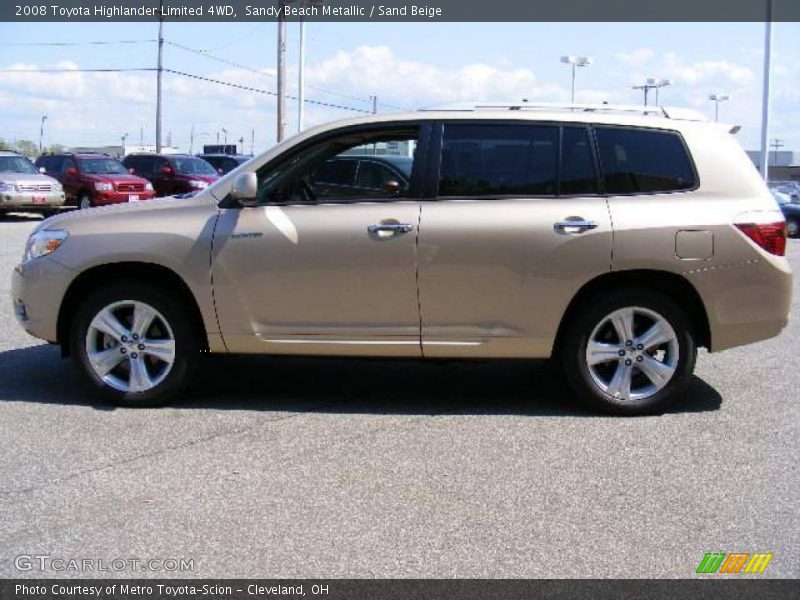 Sandy Beach Metallic / Sand Beige 2008 Toyota Highlander Limited 4WD