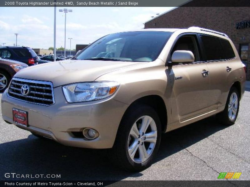 Sandy Beach Metallic / Sand Beige 2008 Toyota Highlander Limited 4WD