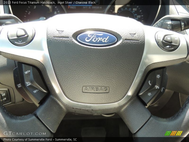 Ingot Silver / Charcoal Black 2013 Ford Focus Titanium Hatchback