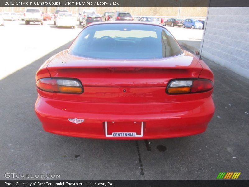 Bright Rally Red / Ebony Black 2002 Chevrolet Camaro Coupe