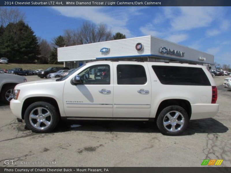 White Diamond Tricoat / Light Cashmere/Dark Cashmere 2014 Chevrolet Suburban LTZ 4x4