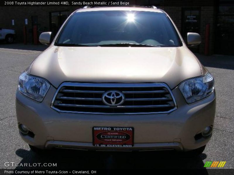 Sandy Beach Metallic / Sand Beige 2008 Toyota Highlander Limited 4WD