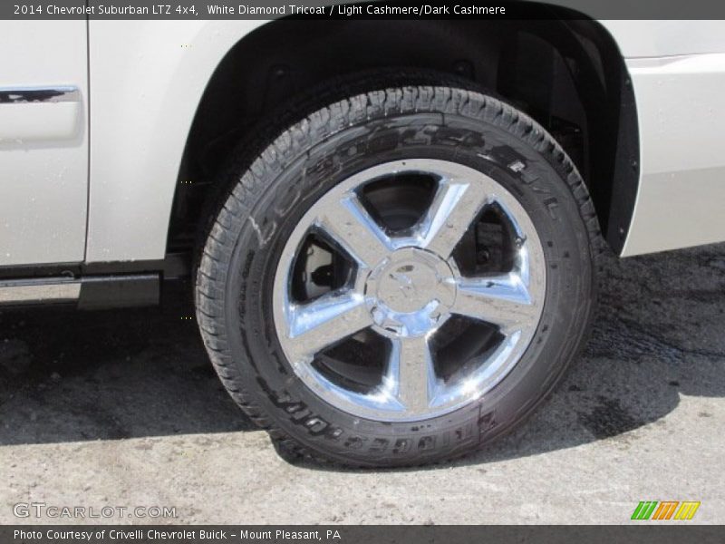 White Diamond Tricoat / Light Cashmere/Dark Cashmere 2014 Chevrolet Suburban LTZ 4x4
