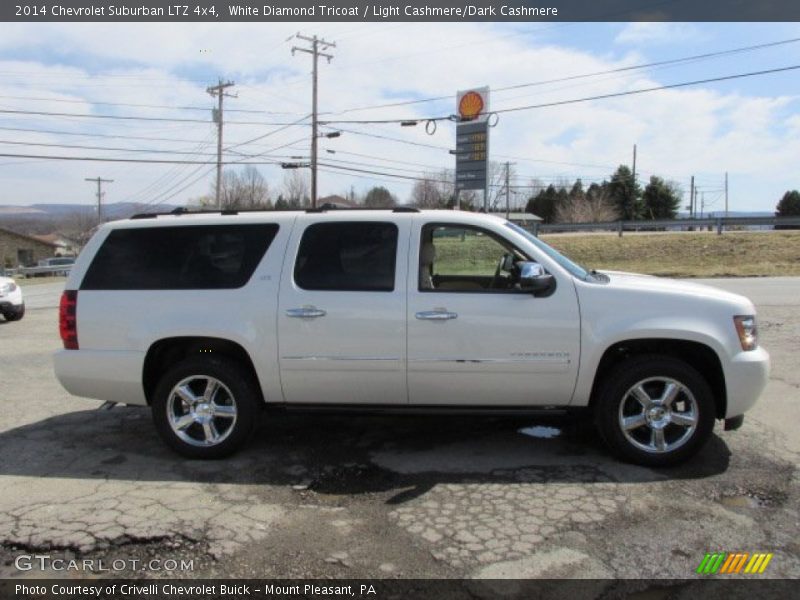 White Diamond Tricoat / Light Cashmere/Dark Cashmere 2014 Chevrolet Suburban LTZ 4x4