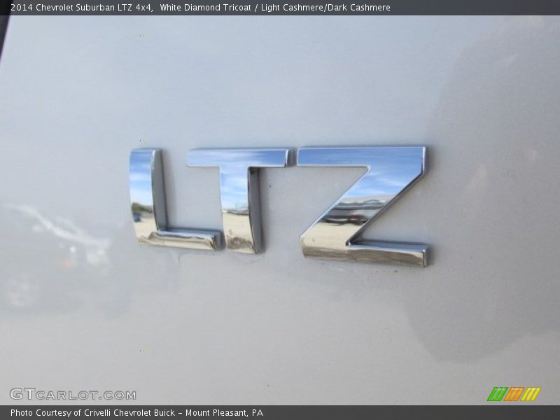 White Diamond Tricoat / Light Cashmere/Dark Cashmere 2014 Chevrolet Suburban LTZ 4x4