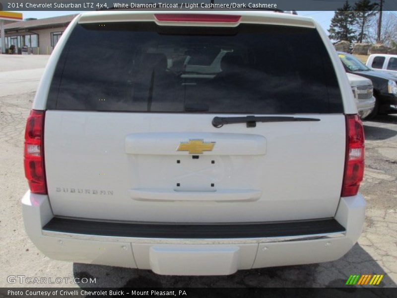 White Diamond Tricoat / Light Cashmere/Dark Cashmere 2014 Chevrolet Suburban LTZ 4x4