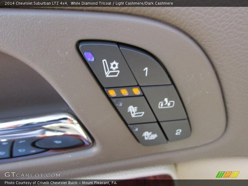 White Diamond Tricoat / Light Cashmere/Dark Cashmere 2014 Chevrolet Suburban LTZ 4x4
