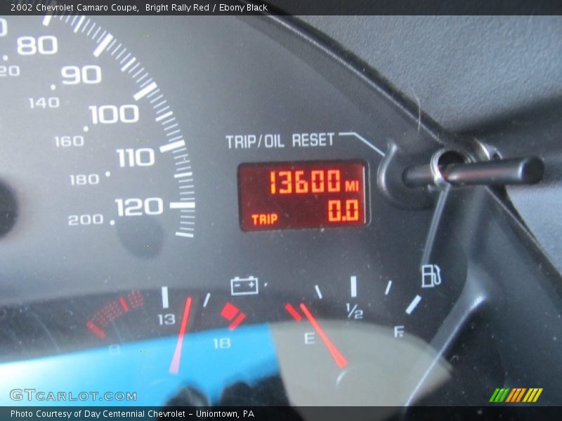 Bright Rally Red / Ebony Black 2002 Chevrolet Camaro Coupe