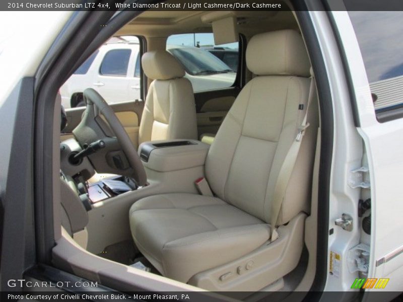 White Diamond Tricoat / Light Cashmere/Dark Cashmere 2014 Chevrolet Suburban LTZ 4x4