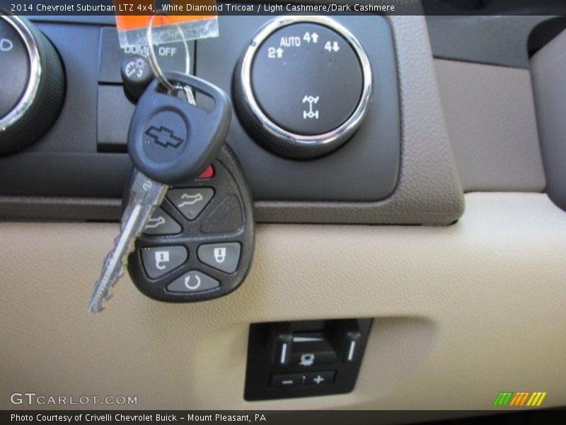 White Diamond Tricoat / Light Cashmere/Dark Cashmere 2014 Chevrolet Suburban LTZ 4x4