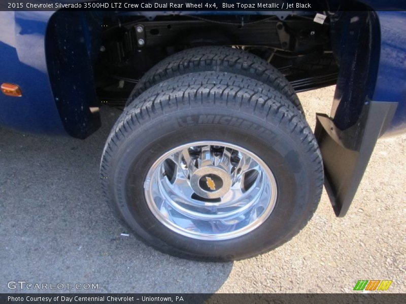 Blue Topaz Metallic / Jet Black 2015 Chevrolet Silverado 3500HD LTZ Crew Cab Dual Rear Wheel 4x4