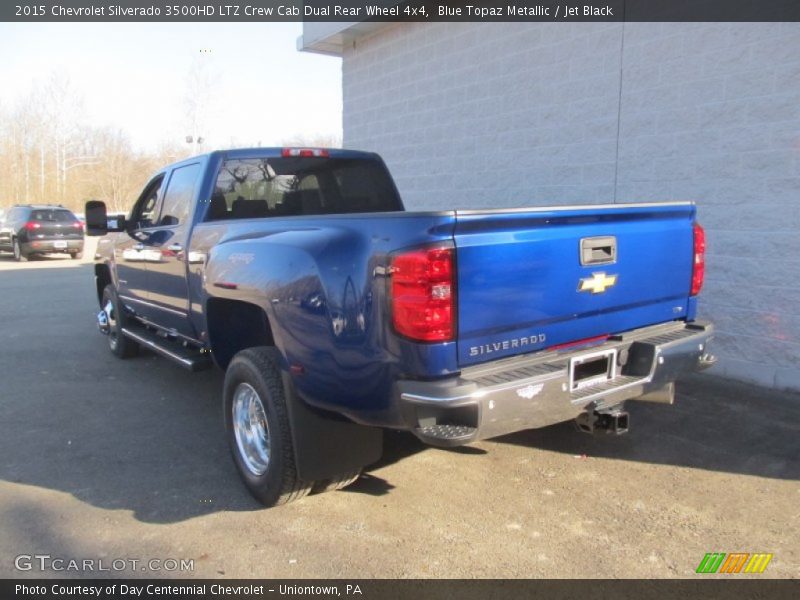 Blue Topaz Metallic / Jet Black 2015 Chevrolet Silverado 3500HD LTZ Crew Cab Dual Rear Wheel 4x4