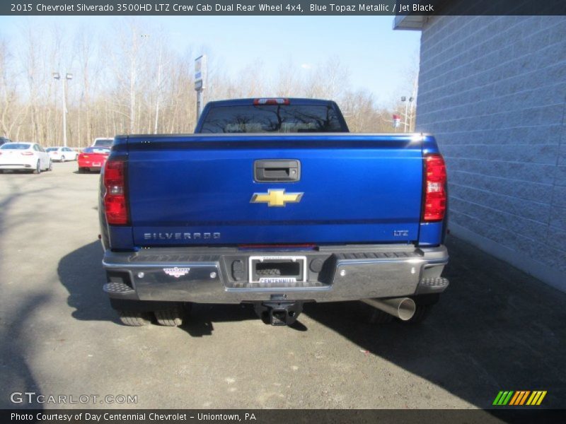 Blue Topaz Metallic / Jet Black 2015 Chevrolet Silverado 3500HD LTZ Crew Cab Dual Rear Wheel 4x4