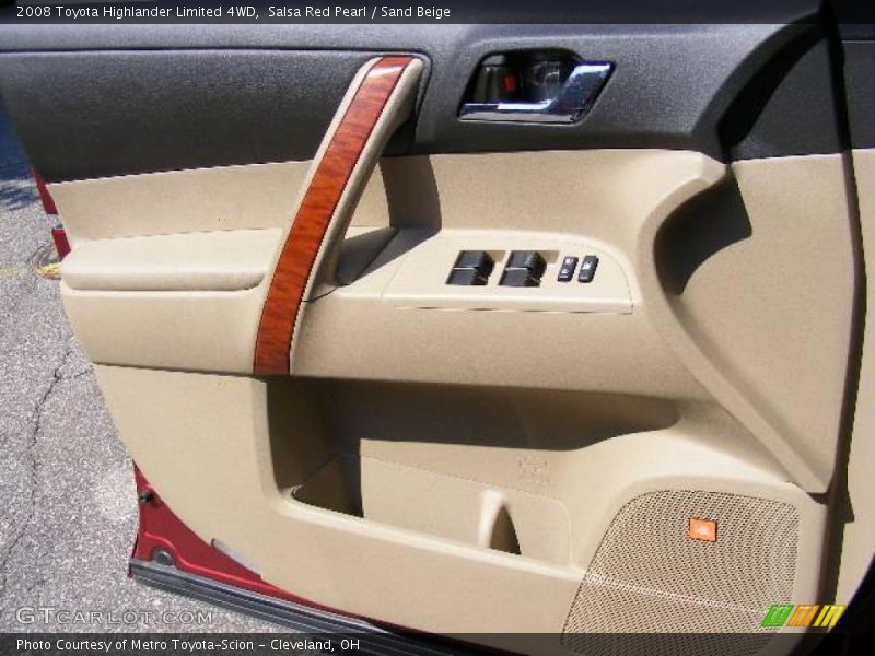 Salsa Red Pearl / Sand Beige 2008 Toyota Highlander Limited 4WD