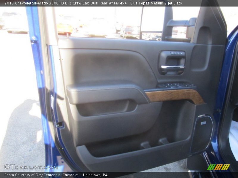 Blue Topaz Metallic / Jet Black 2015 Chevrolet Silverado 3500HD LTZ Crew Cab Dual Rear Wheel 4x4