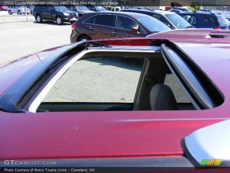 Salsa Red Pearl / Sand Beige 2008 Toyota Highlander Limited 4WD