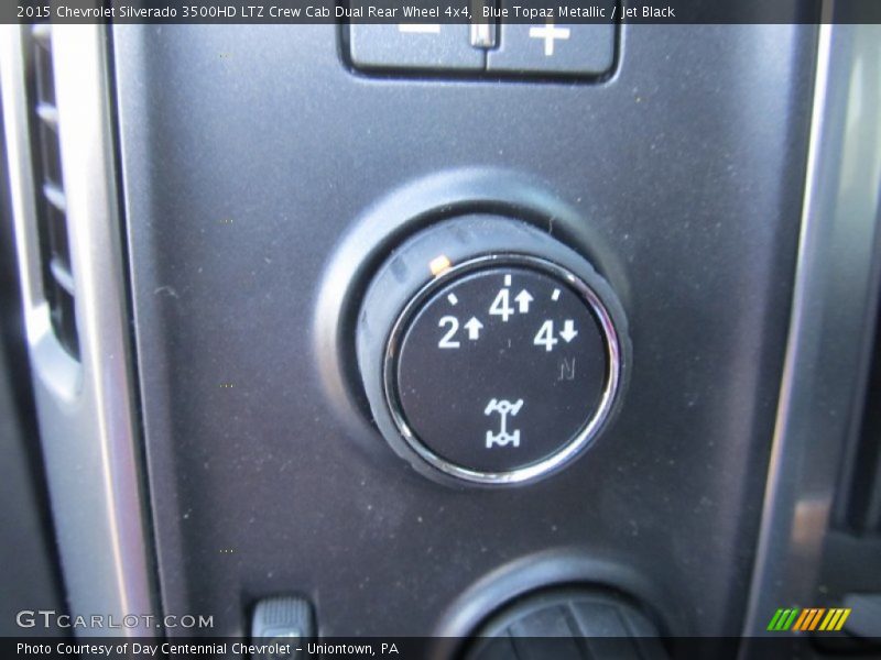 Blue Topaz Metallic / Jet Black 2015 Chevrolet Silverado 3500HD LTZ Crew Cab Dual Rear Wheel 4x4