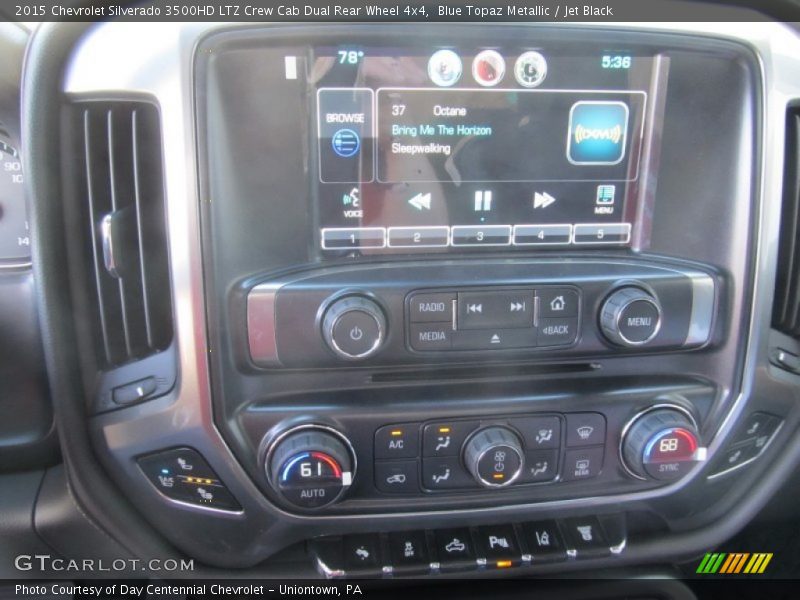 Blue Topaz Metallic / Jet Black 2015 Chevrolet Silverado 3500HD LTZ Crew Cab Dual Rear Wheel 4x4