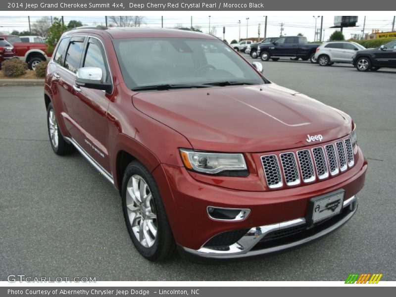 Deep Cherry Red Crystal Pearl / Morocco Black 2014 Jeep Grand Cherokee Summit 4x4