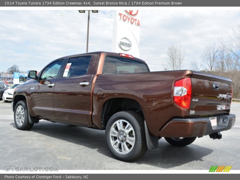 Sunset Bronze Mica / 1794 Edition Premium Brown 2014 Toyota Tundra 1794 Edition Crewmax 4x4