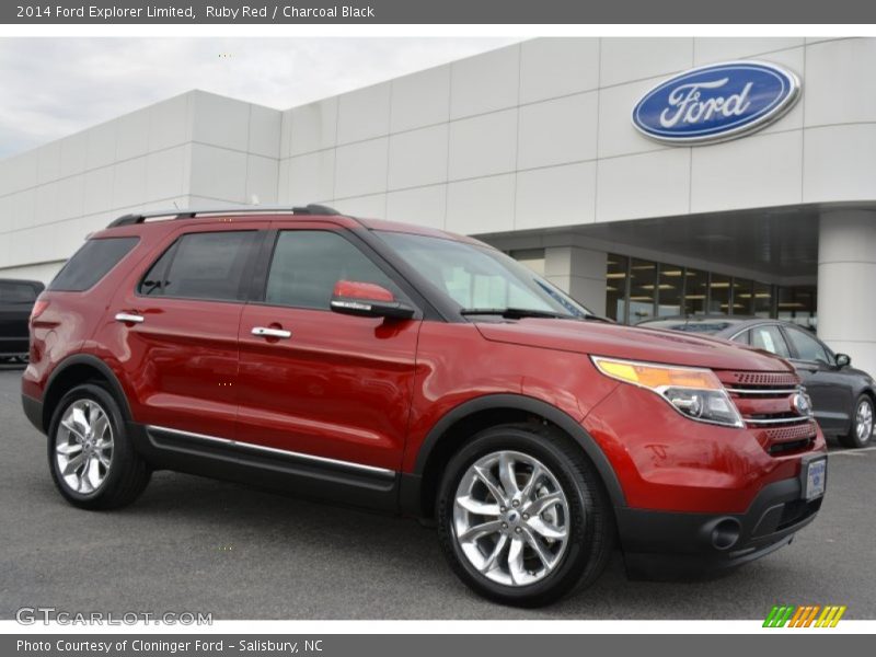 Ruby Red / Charcoal Black 2014 Ford Explorer Limited