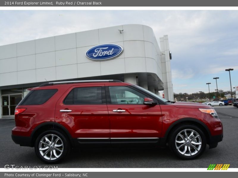 Ruby Red / Charcoal Black 2014 Ford Explorer Limited