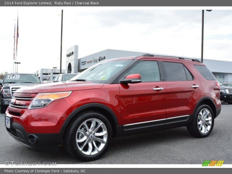 Ruby Red / Charcoal Black 2014 Ford Explorer Limited