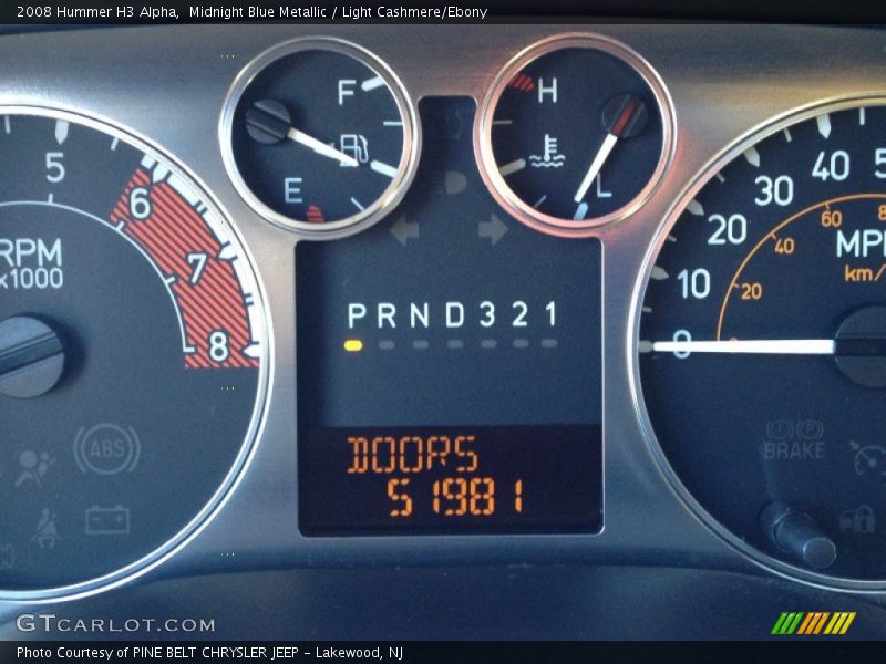 Midnight Blue Metallic / Light Cashmere/Ebony 2008 Hummer H3 Alpha