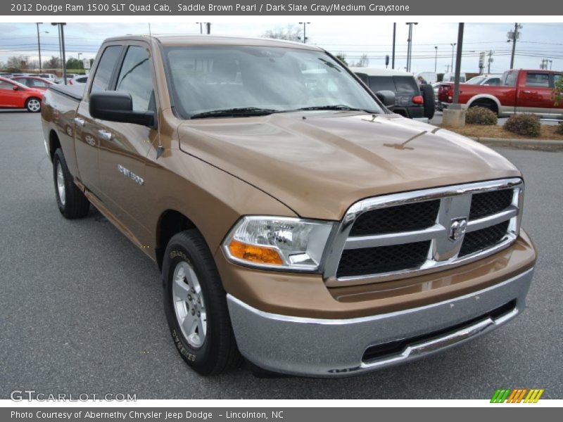 Saddle Brown Pearl / Dark Slate Gray/Medium Graystone 2012 Dodge Ram 1500 SLT Quad Cab