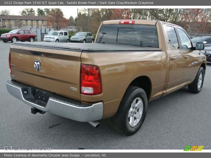 Saddle Brown Pearl / Dark Slate Gray/Medium Graystone 2012 Dodge Ram 1500 SLT Quad Cab