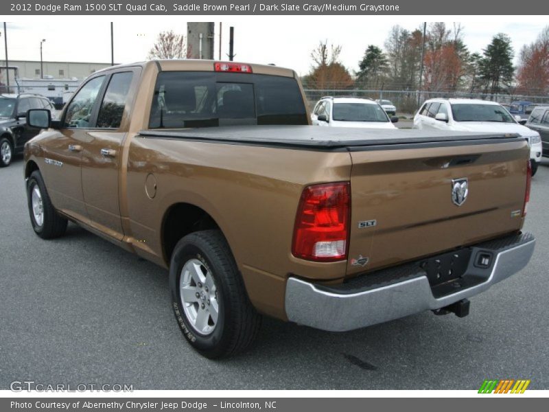 Saddle Brown Pearl / Dark Slate Gray/Medium Graystone 2012 Dodge Ram 1500 SLT Quad Cab