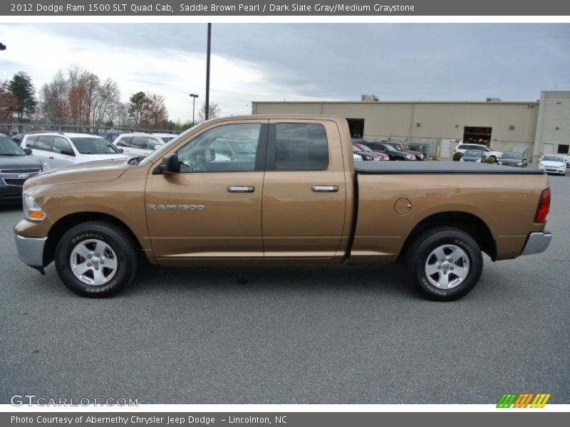 Saddle Brown Pearl / Dark Slate Gray/Medium Graystone 2012 Dodge Ram 1500 SLT Quad Cab